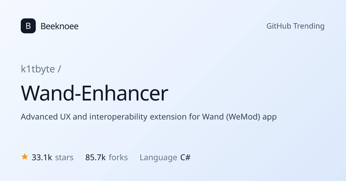 k1tbyte/Wand-Enhancer — GitHub repository | Beeknoee